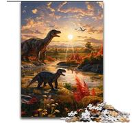 Puzzles pour Adultes 1000 pièces Dinosaur World Jigsaw Jeu de décoration DIY Stimulant pour Le Cerveau, Jouet interactif Familial (Taille : 50x75cm)