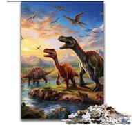 Puzzles pour Adultes 1000 pièces Dinosaur World Jigsaw Jeu interactif Familial, idéal pour Les Adolescents, Cadeau Casse-tête (Taille : 50x75cm)