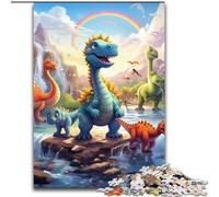 Puzzles pour Adultes 1000 pièces Dinosaur World Jigsaw Jeu pour Adultes Cadeau Jeu interactif Familial Défi cérébral Cadeau (Taille : 50x75cm)