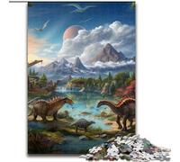 Puzzles pour Adultes 1000 pièces Dinosaur World Jigsaw Un Casse-tête Stimulant pour Les Adolescents, Parfait pour la décoration intérieure ou comme Cadeau (Taille : 50x75cm)