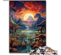 Puzzles pour Adultes 1000 pièces Dinosaur World Jigsaw, Un Casse-tête Stimulant pour Les Adolescents, Une soirée de Jeux en Famille Amusante (Taille : 50x75cm)
