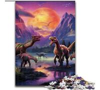 Puzzles pour Adultes 1000 pièces Dinosaur World Jigsaw, Un Casse-tête Stimulant pour Les Adolescents, Une soirée de Jeux en Famille Amusante (Taille : 50x75cm)