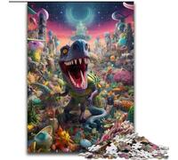 Puzzles pour Adultes 1000 pièces Dinosaur World Jigsaw Un Casse-tête Stimulant pour Les Adolescents, Parfait pour la décoration intérieure ou comme Cadeau (Taille : 50x75cm)