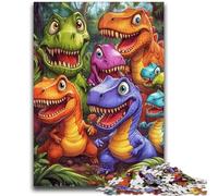 Puzzles pour Adultes 1000 pièces Dinosaure Anti-Stress Défi Difficile Convient pour la décoration de Bureau 50x75cm