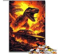 Puzzles pour Adultes 1000 pièces, Dinosaure Flamme, Jeu éducatif, Jouet, décoration d'intérieur Unique, Cadeaux, 50x75cm