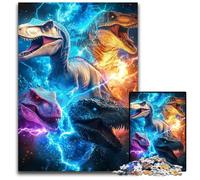 Puzzles pour Adultes 1000 pièces Dinosaure Foudre Puzzles en Bois Jeux éducatifs Jouets DIY, Cadeau d'anniversaire, Cadeaux pour Les 14 Ans 50x75cm