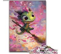 Puzzles pour Adultes 1000 pièces, Dinosaure Magicien, Éléphant, Jeu intellectuel, Cadeau d'anniversaire, Décoration Murale pour 14 Ans et Plus (Taille 50x75cm)