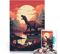 Puzzles pour Adultes 1000 pièces Dinosaure rétro Réduction du Stress intéressante Chaque pièce est Unique - Jeu Familial Stimulant et Amusant 52x38cm