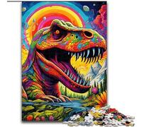 Puzzles pour Adultes 1000 pièces Dinosaures Anciens Puzzle Jeu interactif Familial, idéal pour Les Adolescents, Cadeau Casse-tête (Taille : 50x75cm)