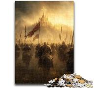 Puzzles pour Adultes 1000 pièces Dix Chevaliers Anges médiévaux, Jeu Stimulant, idéal comme Cadeau pour Toute la Famille (75x50cm)