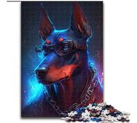 Puzzles pour Adultes 1000 pièces Doberman Pinscher en Bois, décoration Parfaite pour la Maison ou Le Bureau, Cadeau de Noël idéal 50x75cm pour Un Jeu interactif en Famille