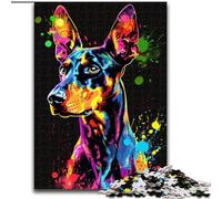 Puzzles pour Adultes 1000 pièces Doberman Pinscher Puzzles pour Anniversaires, fêtes et Occasions spéciales (Taille 26x38cm)