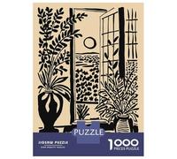 Puzzles pour Adultes 1000 Pièces Dolce Far Niente Window with Plants Puzzle Adulte Jeu Manuel Assemblage De Motifs Difficile À Compléter 70x50cm/1000pcs