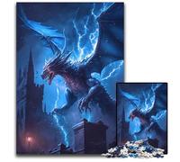 Puzzles pour Adultes 1000 pièces Dragon Bleu éclair Puzzles en Bois pour Adultes Activité éducative pour Les compétences cognitives Amélioration des compétences cognitives 1000 pièces (75 x 50 cm)