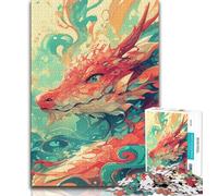 Puzzles pour Adultes 1000 pièces Dragon Chinois, Jouet éducatif et décompressant, Cadeau d'anniversaire (Taille 75x50cm)