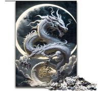Puzzles pour Adultes 1000 pièces Dragon Courageux, défi Difficile et Anti-Stress, Cadeaux du Père Noël Secret, à partir de 14 Ans (Taille 50x75cm)