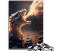 Puzzles pour Adultes 1000 pièces Dragon de feu Mignon pour Les 14 Ans et Plus Cadeaux intéressants pour la réduction du Stress pour Les Amis et la Famille 26x38cm