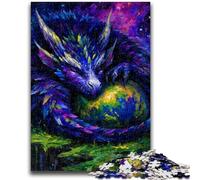 Puzzles pour Adultes 1000 pièces Dragon et Terre Difficile et Défi avec Affiche et fiche de Questions correspondantes pour Les 14 Ans 50x75cm