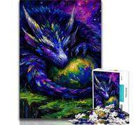 Puzzles pour Adultes 1000 pièces Dragon et Terre, pour stimuler Le Cerveau, Jouets addictifs pour cultiver la Patience, Cadeau d'anniversaire (38x26cm)