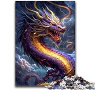 Puzzles pour Adultes 1000 pièces Dragon Fantastique Cosmique Jouets éducatifs Jeux familiaux Jeu éducatif pour Anniversaire, Noël 38x26cm