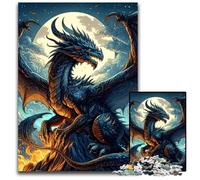 Puzzles pour Adultes 1000 pièces Dragon Fantastique Mythique Puzzles impossibles pour Adultes Idéal pour Les Adolescents Collectionneurs Cadeau de Voyage Activité familiale 1000 pièces (38 x 26 cm)