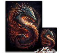 Puzzles pour Adultes 1000 pièces Dragon Fée Marraine Puzzles en Bois pour Adultes pour la décoration intérieure Entraînement cérébral Cadeaux de Vacances 1000 pièces (75 x 50 cm)