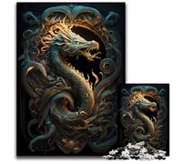 Puzzles pour Adultes 1000 pièces Dragon Fée Marraine Puzzles en Papier pour Adultes pour la décoration intérieure Entraînement cérébral Cadeaux de Vacances 1000 pièces (38 x 26 cm)