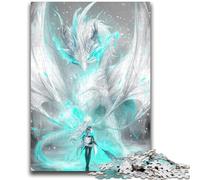 Puzzles pour Adultes 1000 pièces Dragon Fille Anime Un défi à compléter, mais Amusant et Humoristique ! Cadeau d'anniversaire, Cadeaux, décoration Murale 50 x 75 cm