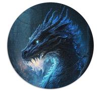 Puzzles pour Adultes, 1000 pièces Dragon Foudre, Puzzle Rond de 1000 pièces, Cadeaux Amusants à la Maison, Cadeaux d'anniversaire, Cadeaux de Voyage, 1000 pièces (67,5x67,5cm)