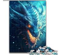 Puzzles pour Adultes 1000 pièces Dragon Ice Puzzles en Bois, développe la Coordination œil-Main, Parfait pour Les Cadeaux d'anniversaire 1000 pièces(50x75cm)