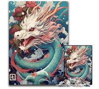 Puzzles pour Adultes 1000 pièces Dragon Japonais Vintage Puzzles pour Adultes Parfait pour Les Adolescents Collectionneurs Décoration idéale Cadeau de Voyage 1000 pièces (38 x 26 cm)