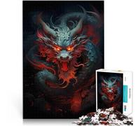 Puzzles pour Adultes 1000 pièces Dragon Noir Aidez Le Cerveau à exercer des Jouets addictifs pour cultiver la Patience Une œuvre d'art 50x70cm