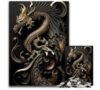Puzzles pour Adultes 1000 pièces Dragon Volant Art déco Puzzles pour Adultes Parfait pour Les Adolescents Collectionneurs Décoration idéale Cadeau de Voyage 1000 pièces (38 x 26 cm)