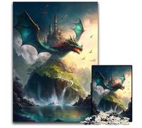 Puzzles pour Adultes 1000 pièces Dragon Volant Puzzles impossibles pour Adultes Idéal pour Les Adolescents Collectionneurs Cadeau de Voyage Activité familiale 1000 pièces (38 x 26 cm)