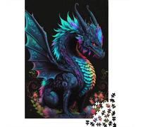 Puzzles pour Adultes 1000 pièces Dragon Wood Puzzles pour Adultes Jeu éducatif Défi Jouet 1000 pièces (38 x 26 cm)