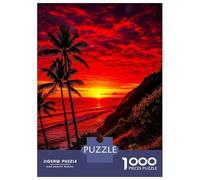 Puzzles Pour Adultes 1000 Pièces Dramatic Sunset Over Tropical Ocean Puzzles Pour Adultes Vacances À La Maison Tuer Le Temps Stimuler Le Cerveau Soirée Jeux Et Divertissement En Famille 52x38cm/1000pc