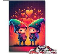 Puzzles pour Adultes, 1000 pièces, Duo d'amour de créatures en Carton, activités Amusantes à la Maison, Cadeau d'anniversaire, Cadeau de Voyage, 1000 pièces(26x38cm)