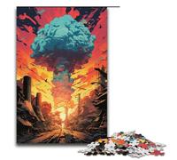 Puzzles pour Adultes 1000 pièces Dystopique Coloré Psychédélique Apocalypse Puzzles Jeux Jouets Cadeau Convient pour la décoration de Bureau 1000 PCS (38x26cm)