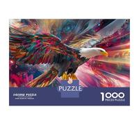 Puzzles pour Adultes 1000 Pièces Eagle Fantasy Art Print-3 Puzzles pour Adolescents Découpe De Précision Difficulté Et Défi Cadeaux d'anniversaire Et Cadeaux Uniques 52x38cm/1000pcs