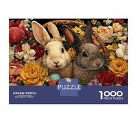 Puzzles pour Adultes 1000 Pièces Easter Basket with Rabbits Puzzle pour Adultes - Jouets À Monter Soi-même - Décoration Parfaite - Cadeaux Uniques pour Anniversaires Et Noël 38x26cm/1000pcs