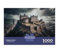 Puzzles pour Adultes 1000 Pièces Edinburgh Castle Scotland's Iconic Fortress Puzzles pour Adultes Jeu Manuel Décoration Parfaite Activités Amusantes À La Maison 70x50cm/1000pcs
