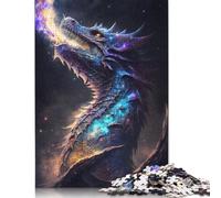 Puzzles pour Adultes 1000 pièces Elder Dragons Cosmic Reign Puzzle pour Adultes Jeu Stimulant 1000 pièces (38 x 26 cm)