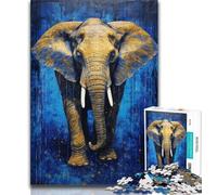 Puzzles pour Adultes 1000 pièces Éléphant Fantastique, Jeu Stimulant et Jeu Familial avec des pièces entièrement emboîtables de Formes aléatoires 38x26cm