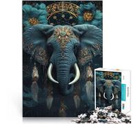 Puzzles pour Adultes 1000 pièces Éléphant Magique de la Jungle Fabriqué en Carton Convient aux 14 Ans et Plus Jeux éducatifs à Faire soi-même Car C'est Un pour Toute la Famille。