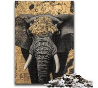 Puzzles pour Adultes 1000 pièces Éléphants d'Afrique Jeu de réflexion Décoration Murale Cadeaux d'anniversaire et de Noël Uniques 50x75cm