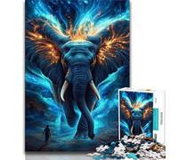 Puzzles pour Adultes 1000 pièces Éléphants de l'espace, Aidez Le Cerveau à exercer des Jouets addictifs pour cultiver la Patience Décoration Parfaite (75x50cm)