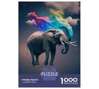 Puzzles pour Adultes 1000 Pièces Elephants Flying Puzzle Adulte Jeux Relaxants Décoration Parfaite Cadeaux Et Anniversaires Uniques 52x38cm/1000pcs