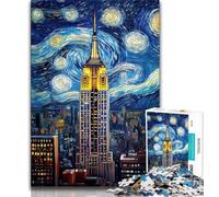 Puzzles pour Adultes 1000 pièces Empire State Building Night, idéal comme Cadeau pour Toute la Famille Convient aux Enfants de 14 Ans et Plus (Taille 75x50cm)