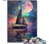 Puzzles pour Adultes 1000 pièces en Bois Bateau de rêve, idéal pour la décoration de la Maison et du Bureau, pour Un Anniversaire (Taille 50x75cm)