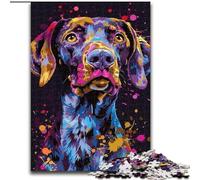 Puzzles pour Adultes, 1000 pièces en Bois représentant Un Chien Braque Allemand à Poil Court, Divertissement Relaxant, Cadeau de Noël idéal et décoration d'intérieur(1000 pièces, 50x75cm)